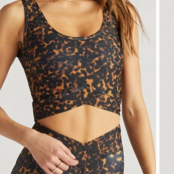 Cyclebar Pants - CYCLEBAR Strut This Asymmetrical Tortoise Print Set